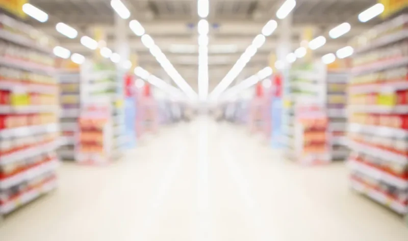 Bagian dalam sebuah drugstore di Jepang yang menampilkan banyak produk.